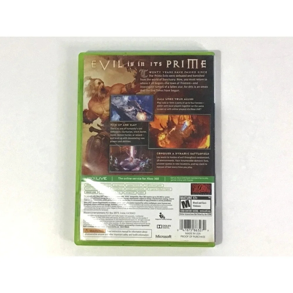 DIABLO 3 Reaper of Souls Utimate Evil Edition MS Xbox 360 Complete‎